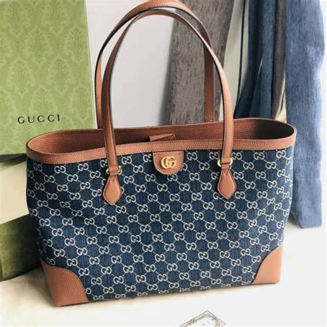 denim bag gucci|gucci ophidia medium tote bag.